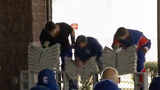 Ned Yost Scraped Up His Hands Pretty Badly Breaking Through Some Bricks